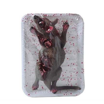 Halloween Ratte im Mülleimer 19cm