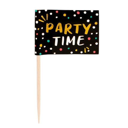 Cocktailstäbchen Party Time 7cm 24Stück