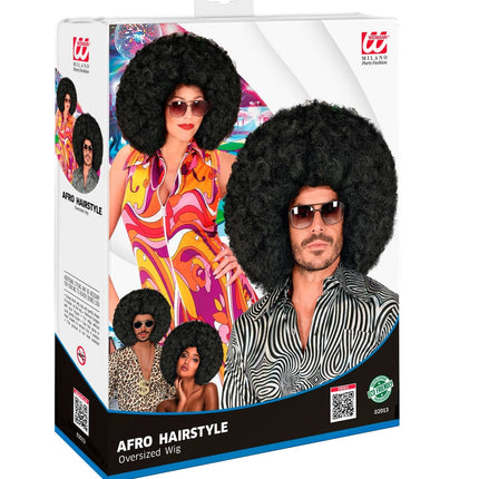 Schwarze Maxi Afro Perücke