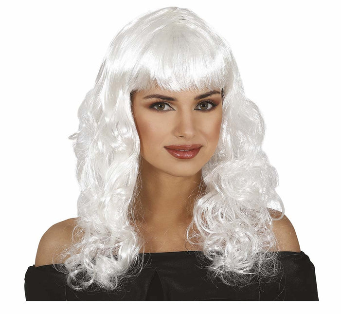 Weiße Perücke Locken