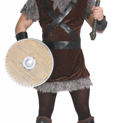 Wikinger Kostüm Braun Grau Männer