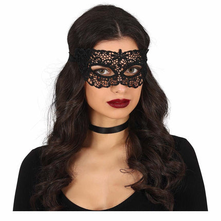 Schwarze Augenmaske Motiv