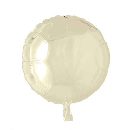 Helium Ballon Rund Elfenbein 46cm Leer
