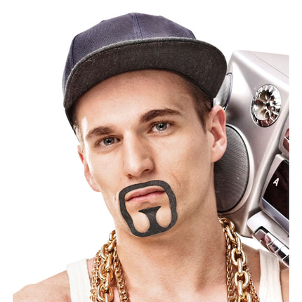 Schwarzer Fake-Bart