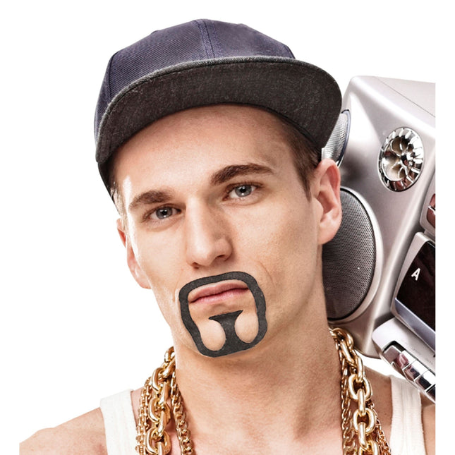 Schwarzer Fake-Bart