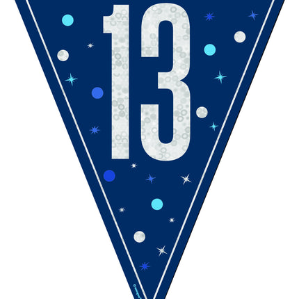 13 Jahre Girlande Blau 2,5m