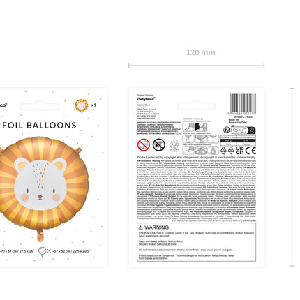 Helium Ballon Löwe Leer 57cm