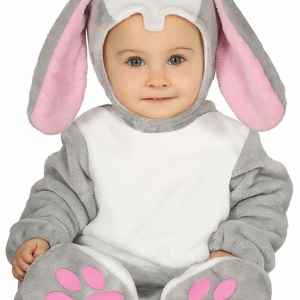 Kaninchen Onesie Baby Grau