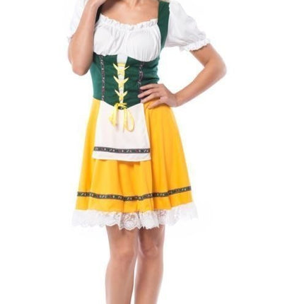 Dirndlkleid Oktoberfest Gelb Grün