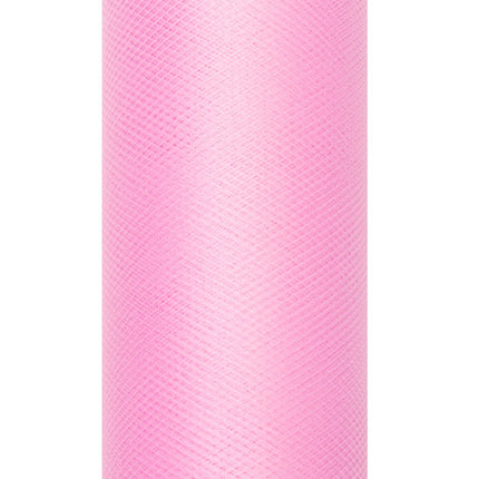 Hellrosa Tüllrolle 30cm 9m