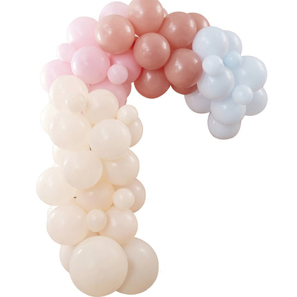 Bunte Ballonbögen Pastell 75 Stück