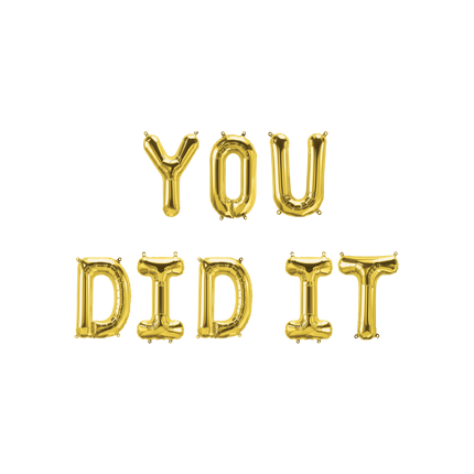 Gold Ballons Set You Did It 1.9m