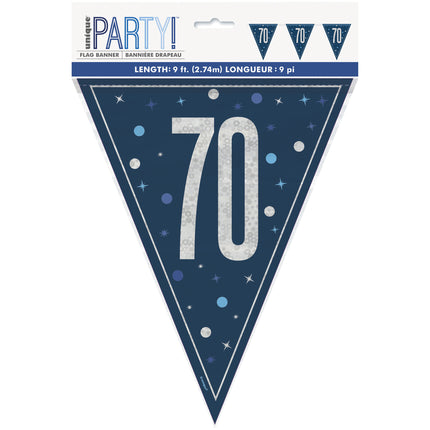 70 Jahre Girlande Blau 2,5m