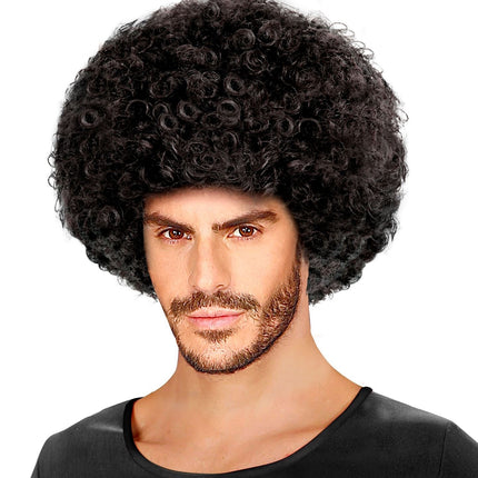Schwarze Afro Unisex Perücke