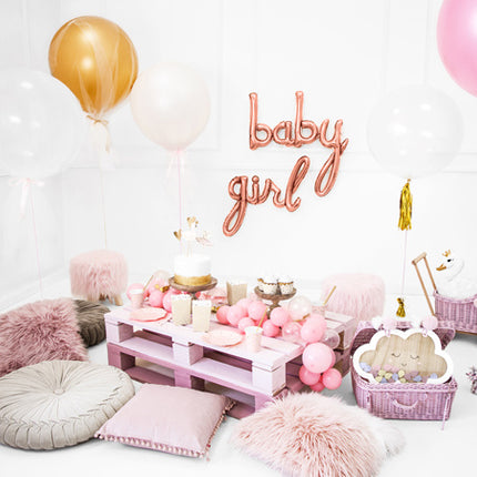 Buchstaben-Ballon-Set Baby Rose Gold Leer 75,5cm