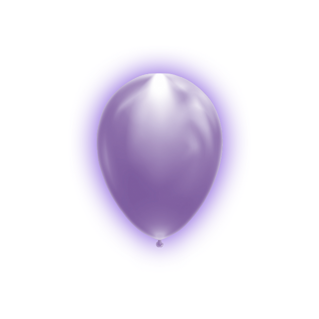 Lila Led Ballons 26cm 5Stück