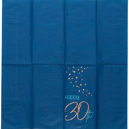 Servietten 30 Jahre Blau 33cm 10Stück