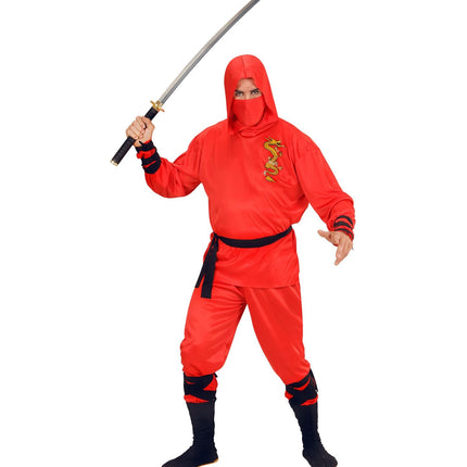 Ninja Kostüm Rot Männer