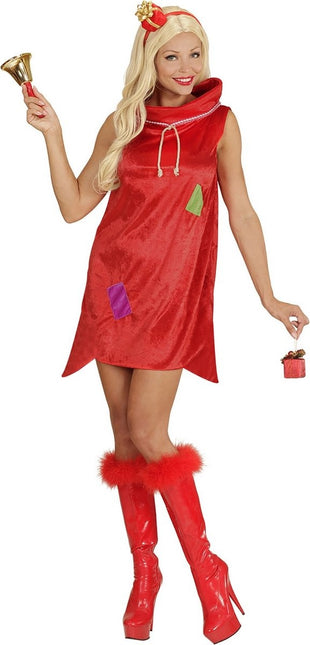 Weihnachtsmannkleid Weihnachtssack mit Geschenk-Haarband