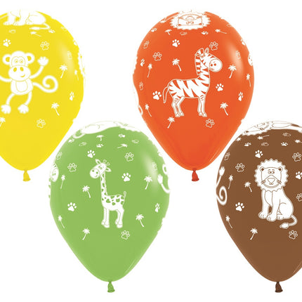 Ballons Dschungel Tiere Mix 30cm 25Stk