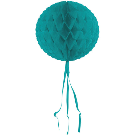 Wabenball Türkis Fransen 30cm
