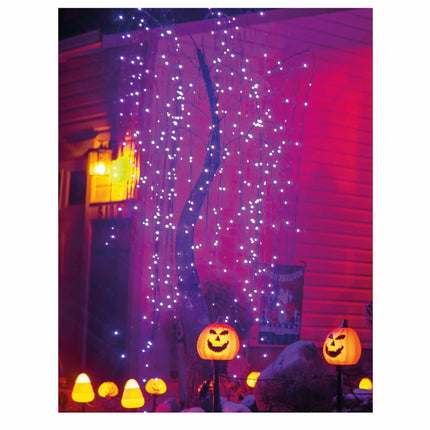 Halloween LED Girlande Flieder 144 Lichter