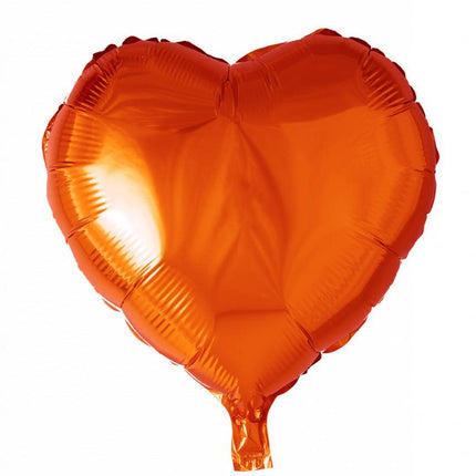 Helium Ballon Herz Orange 46cm leer