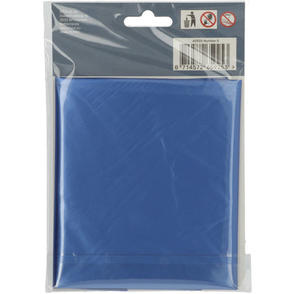 Folienballon Figur 5 Matt Blau XL 86cm leer