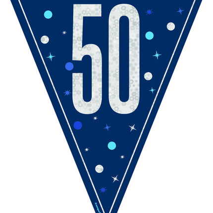 50 Jahre Girlande Blau 2,5m