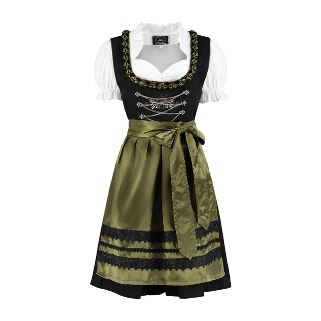 Schwarz Grünes Dirndlkleid Oktoberfest Damen