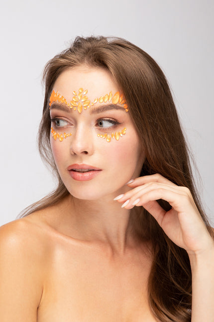 Moon Glow Neon UV Face Jewels Intensives Orange