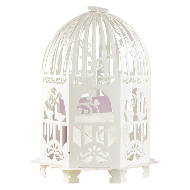 Beige Kartenhalter Vogelkäfig 33cm