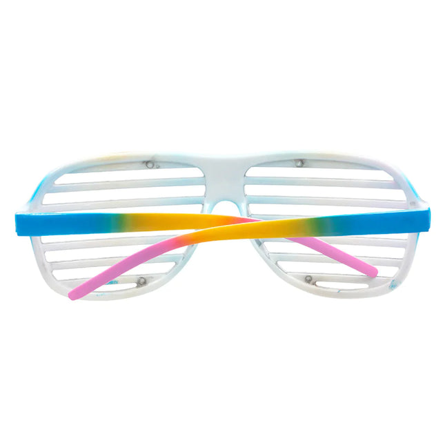 Regenbogenbrille Gestreift Glitzer