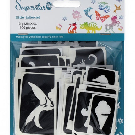 Schwarze Tattoo Schablone Mix 100pcs