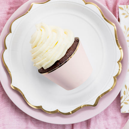 Cupcake-Formen Hellrosa Pastell 7,6 cm 6 Stück