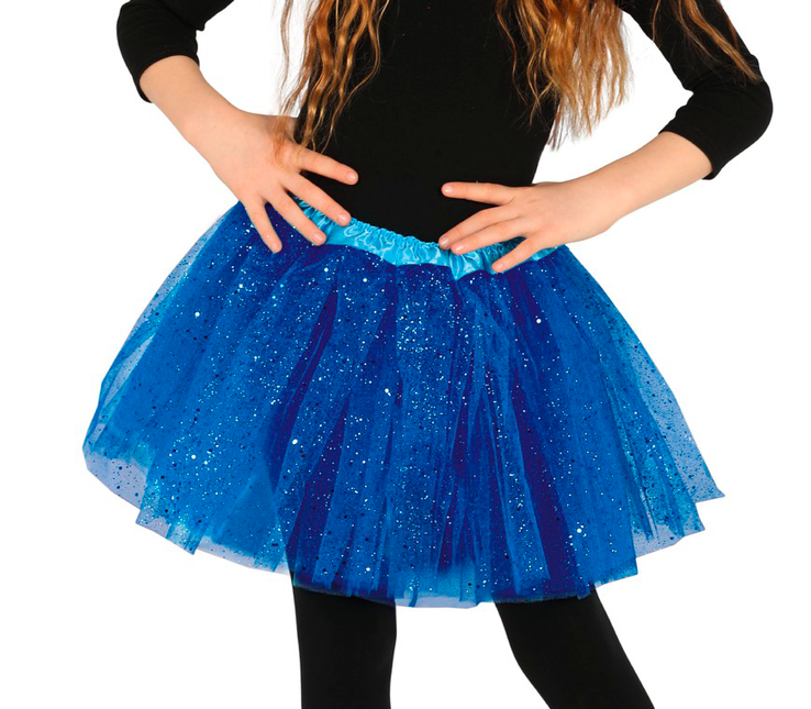 Dunkelblau Tutu Glitzer 30cm