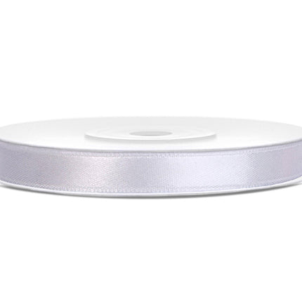 Satinband Weiß 6mm 25m