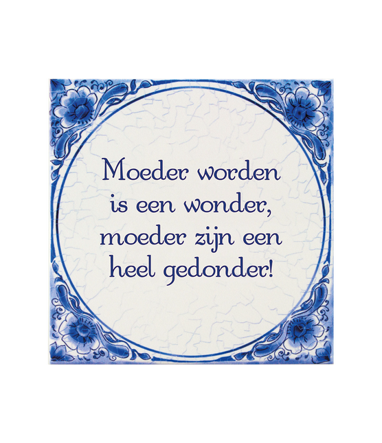Delfter Blau Fliese Mutter werden 14,5cm
