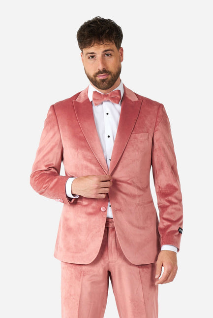 Hellrosa Samt-Smoking für Männer <tc>OppoSuits</tc>