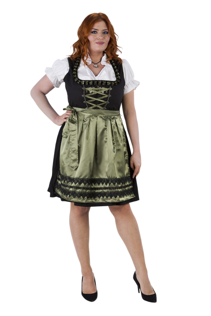 Schwarz Grünes Dirndlkleid Oktoberfest Damen