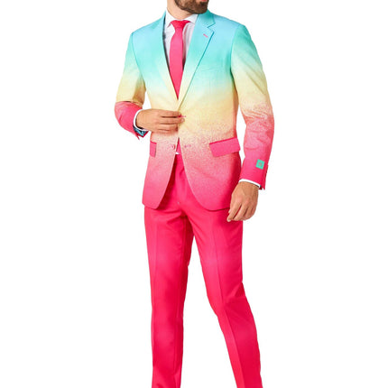 Regenbogen Fuchsia Blau Anzug Männer <tc>OppoSuits</tc>