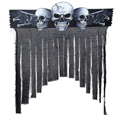Halloween Türvorhang Skelett