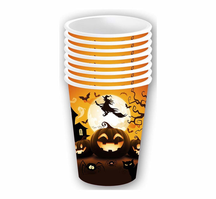 Halloween Becher Kürbis 355ml 6 Stk.