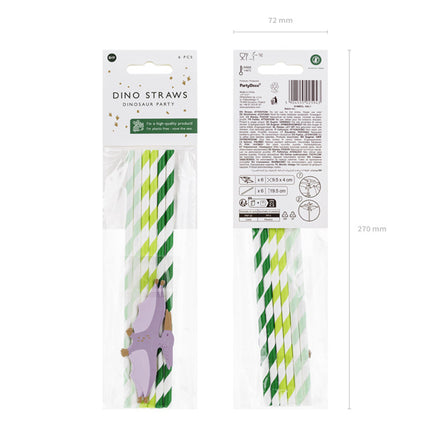 Dino Strohhalme 19,5 cm 6 Stk.
