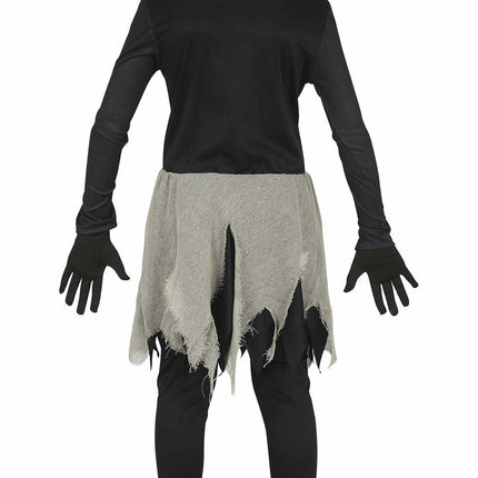 Skelett Halloween Kostüm Mädchen Schwarz