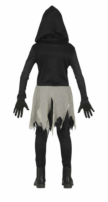 Skelett Halloween Kostüm Mädchen Schwarz