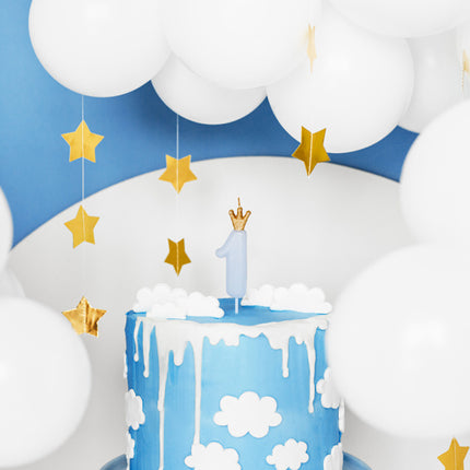 Kerze 1 Jahr Hellblau 9,5cm