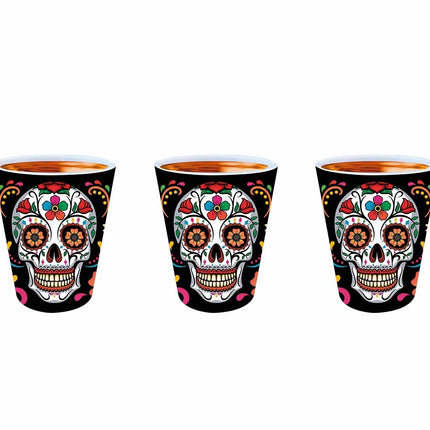 Dia De Los Muertos Schnapsgläser 5cm 3tlg.