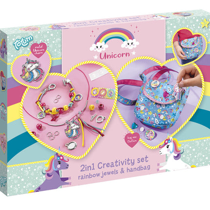 Regenbogen Einhorn 2-in-1 Bastelset