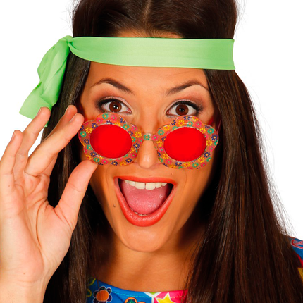 Rosa Brille Blumen